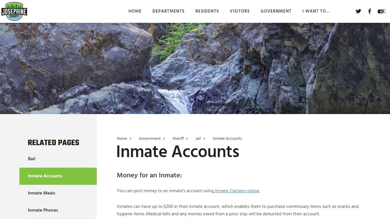 Inmate Accounts - Josephine County, OR